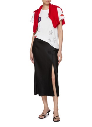 模特儿示范图 - 点击放大 - ALICE + OLIVIA - Alvera Cotton T-Shirt