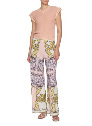 模特儿示范图 - 点击放大 - ALICE + OLIVIA - Athena Wide Leg Pants