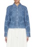 首图 - 点击放大 - ALICE + OLIVIA - Finely Floral Cutout Denim Shirt