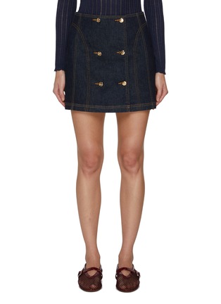 首图 - 点击放大 - ULLA JOHNSON - The Clara Dark Wash Denim Skirt
