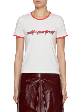 首图 - 点击放大 - SELF-PORTRAIT - Logo Cotton Blend T-shirt