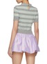 背面 - 点击放大 - SELF-PORTRAIT - Embellished Striped Wool Cotton Cashmere Knit Top