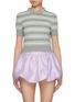 首图 - 点击放大 - SELF-PORTRAIT - Embellished Striped Wool Cotton Cashmere Knit Top