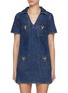 首图 - 点击放大 - SELF-PORTRAIT - Bow Embellished Dark Wash Mini Dress