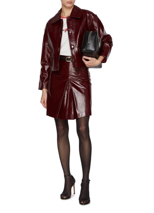 模特儿示范图 - 点击放大 - SELF-PORTRAIT - Club Collar Leather Jacket