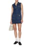 模特儿示范图 - 点击放大 - SELF-PORTRAIT - Sleeveless Dark Wash Mini Dress