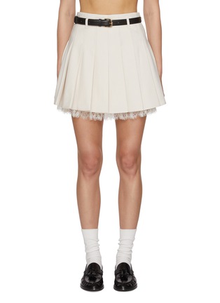首图 - 点击放大 - SELF-PORTRAIT - Lace Trim Pleated Mini Skirt