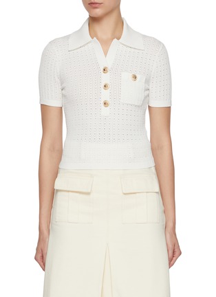 首图 - 点击放大 - SELF-PORTRAIT - Pointelle Knit Top