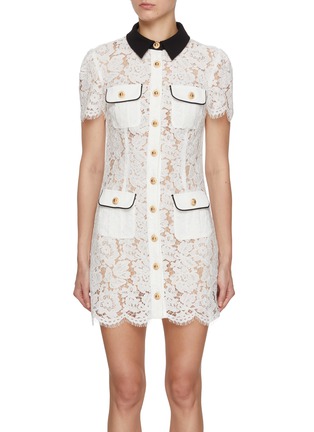 首图 - 点击放大 - SELF-PORTRAIT - Contrast Lace Mini Skirt