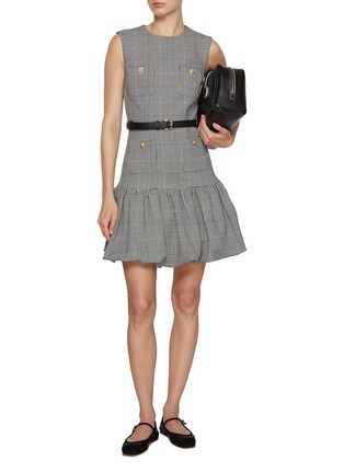模特儿示范图 - 点击放大 - SELF-PORTRAIT - Prince Of Wales Chequered Mini Dress