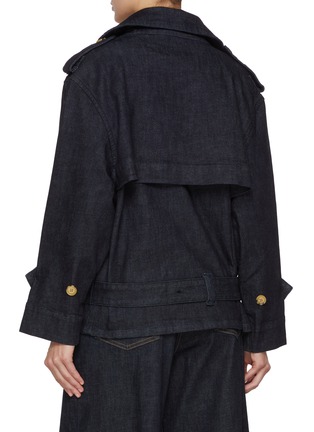 背面 - 点击放大 - SELF-PORTRAIT - Dark Wash Denim Trench Jacket
