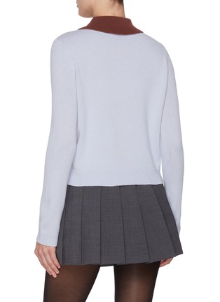 背面 - 点击放大 - SELF-PORTRAIT - Contrast Collar Knit Top