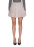 首图 - 点击放大 - SELF-PORTRAIT - Crystal Belt Pleated Bouclé Mini Skirt