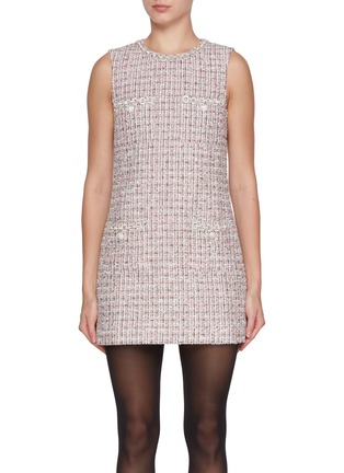 首图 - 点击放大 - SELF-PORTRAIT - Sleeveless Bouclé Mini Dress