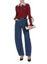 模特儿示范图 - 点击放大 - SELF-PORTRAIT - Contrast Collor Knit Top
