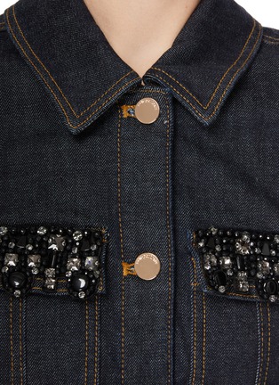  - SELF-PORTRAIT - Crystal Trim Denim Mini Dress
