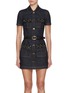 首图 - 点击放大 - SELF-PORTRAIT - Crystal Trim Denim Mini Dress