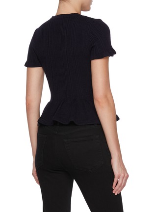 背面 - 点击放大 - SELF-PORTRAIT - Asymmetrical Buttoned Knit Top