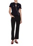 模特儿示范图 - 点击放大 - SELF-PORTRAIT - Asymmetrical Buttoned Knit Top