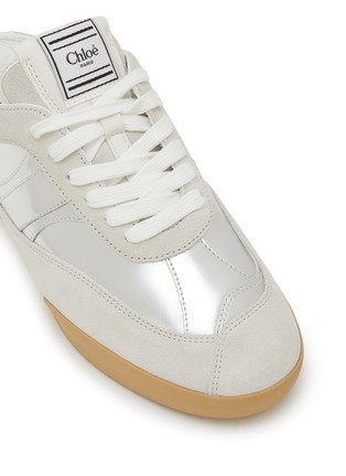 细节 - 点击放大 - CHLOÉ - Kick Sabot Metallic Panel Suede Women's Sneakers