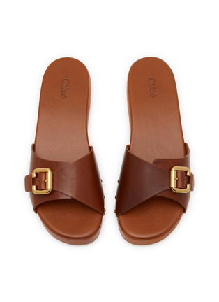 细节 - 点击放大 - CHLOÉ - Jeannette Leather Wooden Clogs