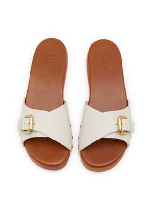 细节 - 点击放大 - CHLOÉ - Jeannette Leather Wooden Clogs