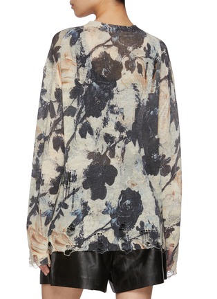 背面 - 点击放大 - R13 - Floral Print Boyfriend Linen Cardigan