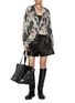 模特儿示范图 - 点击放大 - R13 - Floral Print Boyfriend Linen Cardigan
