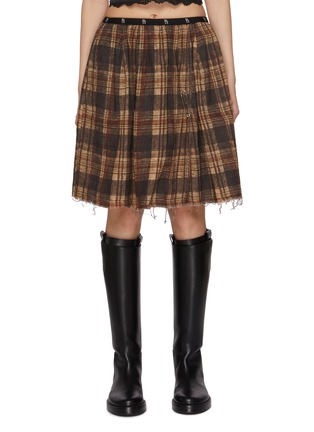 首图 - 点击放大 - R13 - Reversible Knee Length Cotton Kilt Skirt