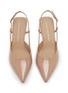 细节 - 点击放大 - STUART WEITZMAN - Vinnie 50 Patent Leather Slingback Pumps