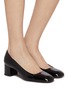 模特儿示范图 - 点击放大 - STUART WEITZMAN - Stuart Power 50 Patent Leather Pumps