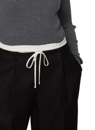  - MO&CO. - Wide Leg Layered Waist Pants