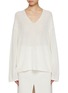 首图 - 点击放大 - MO&CO. - Loose V-Neck Cotton Knit Sweater