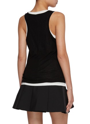 背面 - 点击放大 - MO&CO. - Scoop Neck Layerd Look Cotton Tank Top