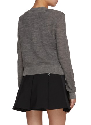 背面 - 点击放大 - MO&CO. - Round Neck Wool Cardigan