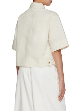 背面 - 点击放大 - MO&CO. - Cargo Cropped Cotton Blend Shirt Jacket