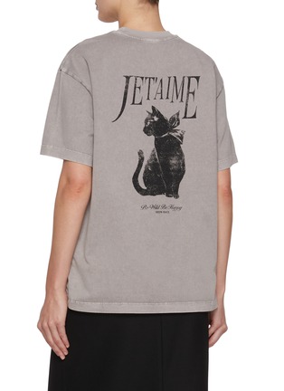背面 - 点击放大 - MO&CO. - Back Cat Graphic Cotton T-shirt