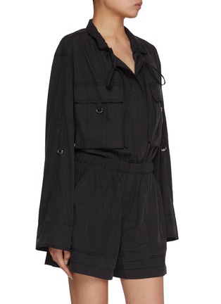 细节 - 点击放大 - MO&CO. - V-neck Drawstring Cargo Jumpsuit