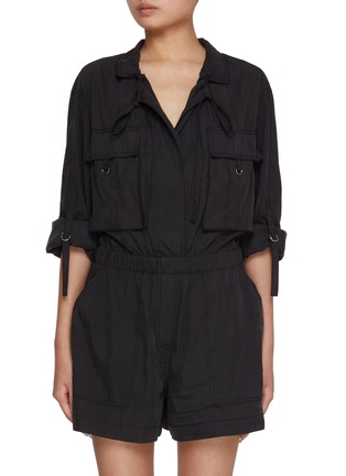 首图 - 点击放大 - MO&CO. - V-neck Drawstring Cargo Jumpsuit