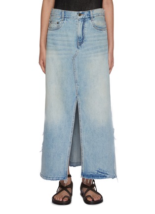首图 - 点击放大 - MO&CO. - Paneled Denim Maxi Skirt