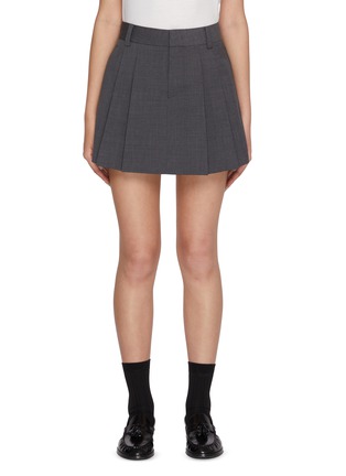 首图 - 点击放大 - MO&CO. - Pleated Wool Blend Mini Skirt