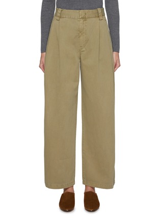 首图 - 点击放大 - MO&CO. - Pleated Wide Leg Cotton Pants