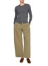 模特儿示范图 - 点击放大 - MO&CO. - Pleated Wide Leg Cotton Pants