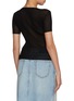 背面 - 点击放大 - MO&CO. - Half Button Contrast Cotton Silk Blend Top