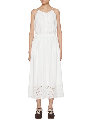 首图 - 点击放大 - MO&CO. - Eyelet Cotton Shift Dress