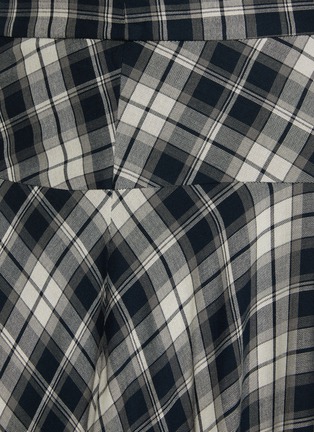  - MO&CO. - Checkered Asymmetrical Maxi Skirt