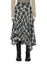 首图 - 点击放大 - MO&CO. - Checkered Asymmetrical Maxi Skirt