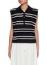首图 - 点击放大 - MO&CO. - Striped Knitted Cotton Gilets