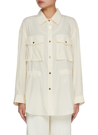 首图 - 点击放大 - MO&CO. - Elastic Waist Cargo Shirt Jacket