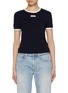 首图 - 点击放大 - MO&CO. - Contrast Crewneck Knit Top